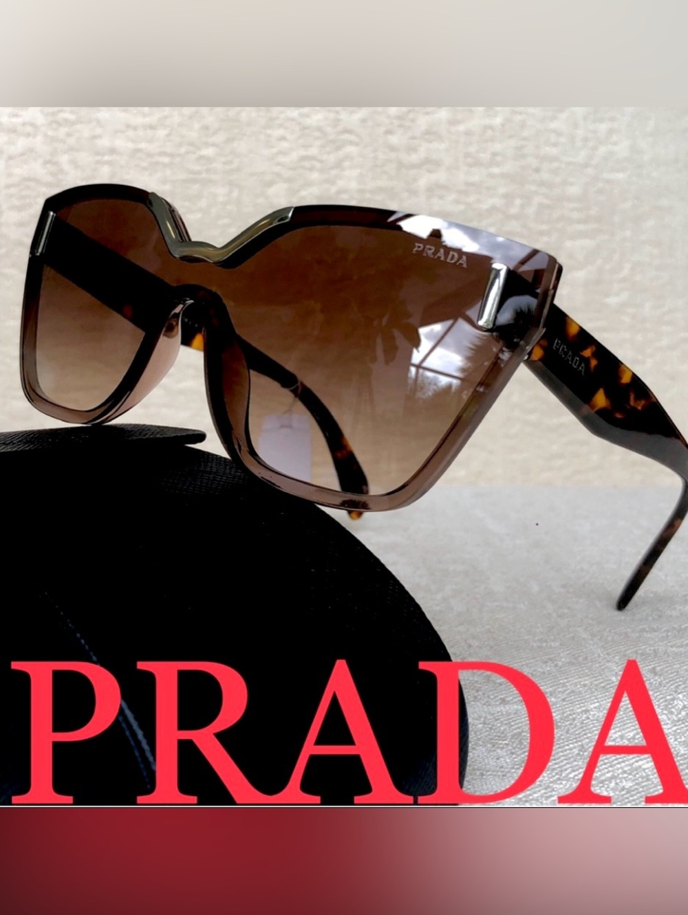 New PRADA 48mm irregular catwalk sunglasses